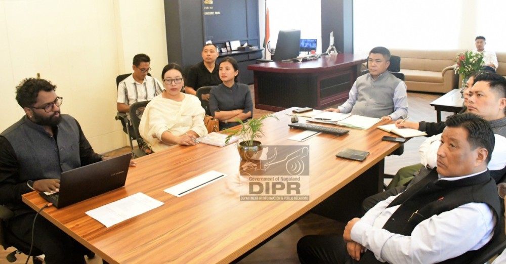 Kohima MYB DAC officials during a review meeting held at the office chamber of the Deputy Commissioner, Kohima on August 21. (DIPR Photo)
